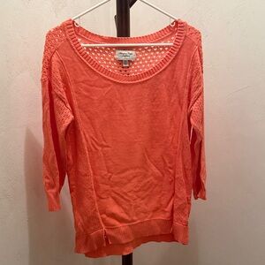 American Eagle Outfitters Coral Long Sleeve Top